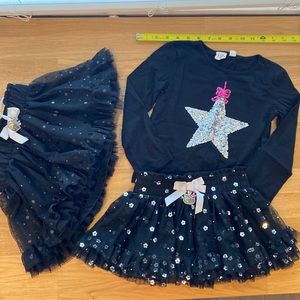 Macys/Gap Girls Bundle - 2 Macys Skirts (size 3T and 4). 1 Gap tee (size 4-5).